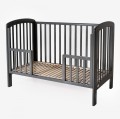 Lux cot 120x60 op. bok (z zamontowanym wymiennym bokiem) seal grey.jpg